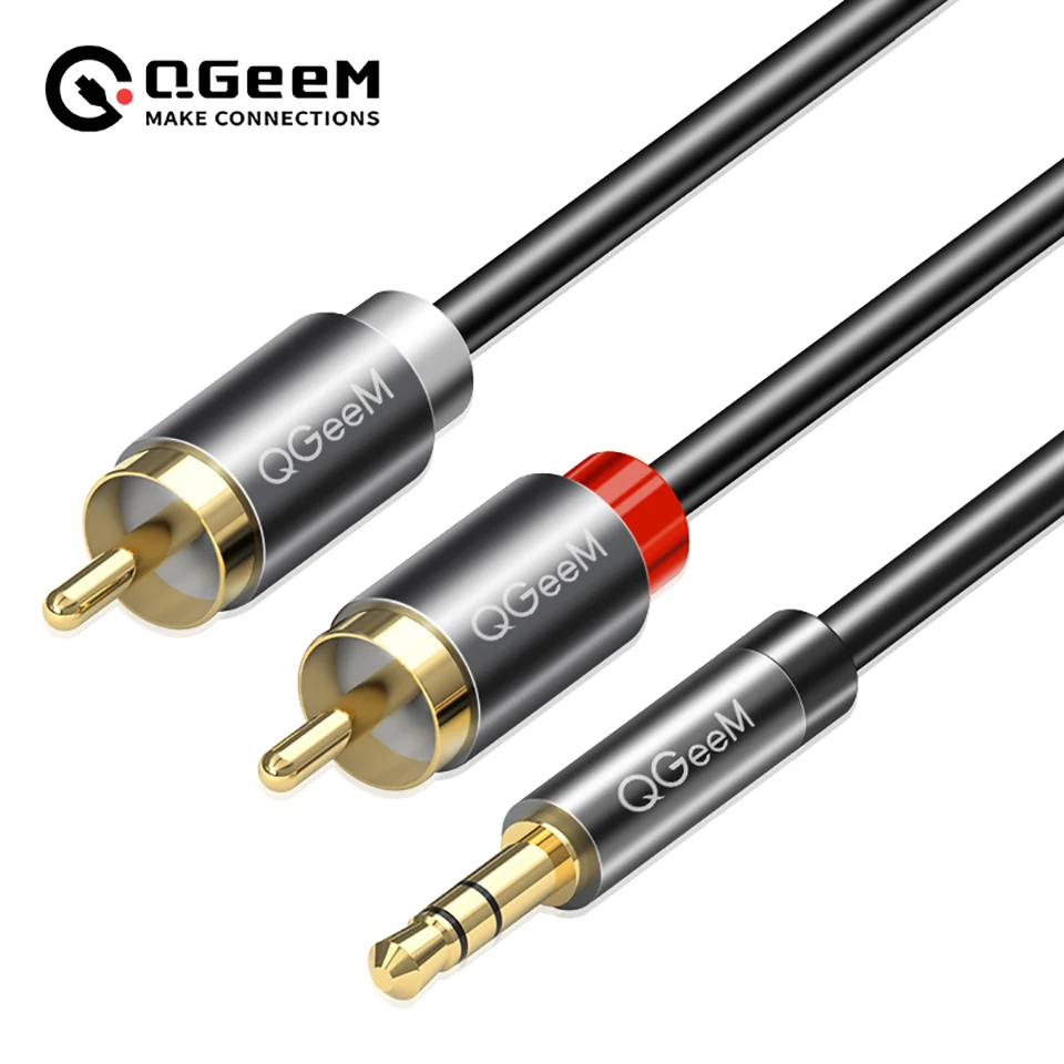 Home Cinema Idea - QGeeM RCA Kablosu 2RCA - 3.5mm
