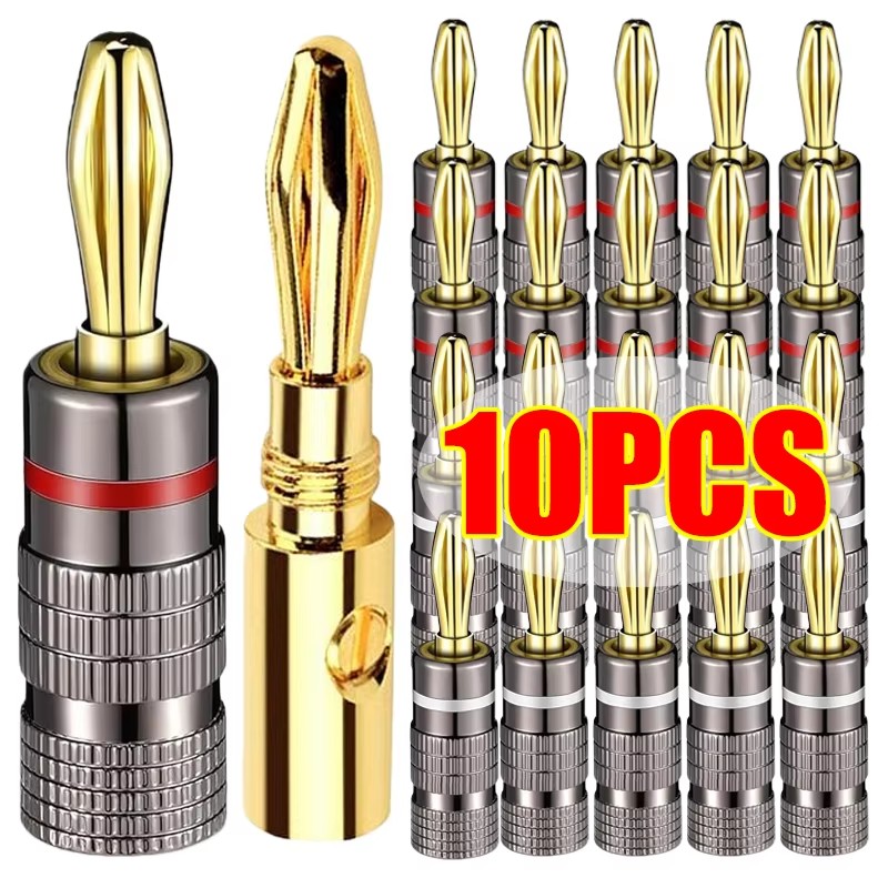Home Cinema Accessories - Muz Tipi Konnektörler Altın Kaplama Bakır