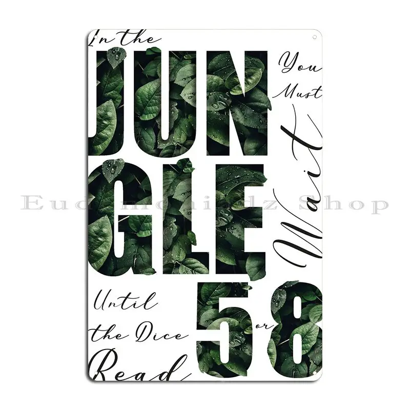 Home Cinema Wall Design - Jumanji Jungle Metal Tabela Duvar Duvar