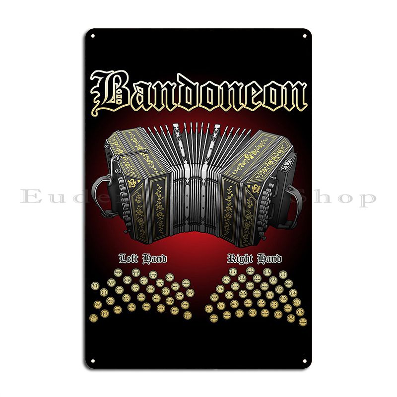 Home Cinema Wall Design - Bandoneon Metal Plak Posteri Sinema Kulübü