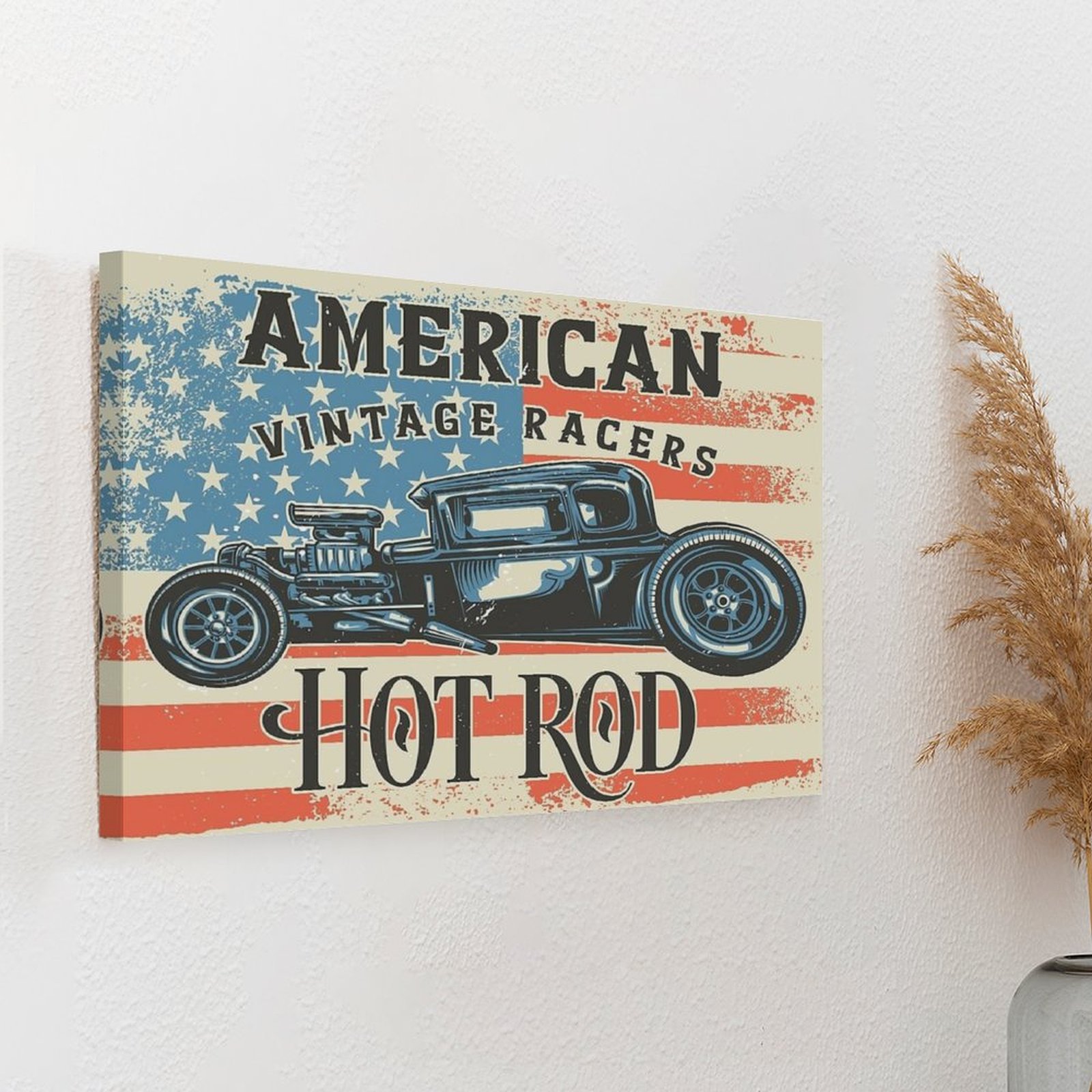 Amerikan Hot Rod Tuval Boyama  - Home Cinema Wall Design incelemesi ve fiyatı