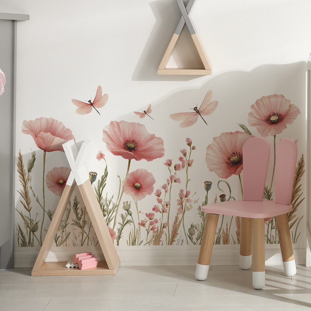 Suluboya Pembe Çiçekler Yusufç - Home Cinema Wall incelemesi ve fiyatı