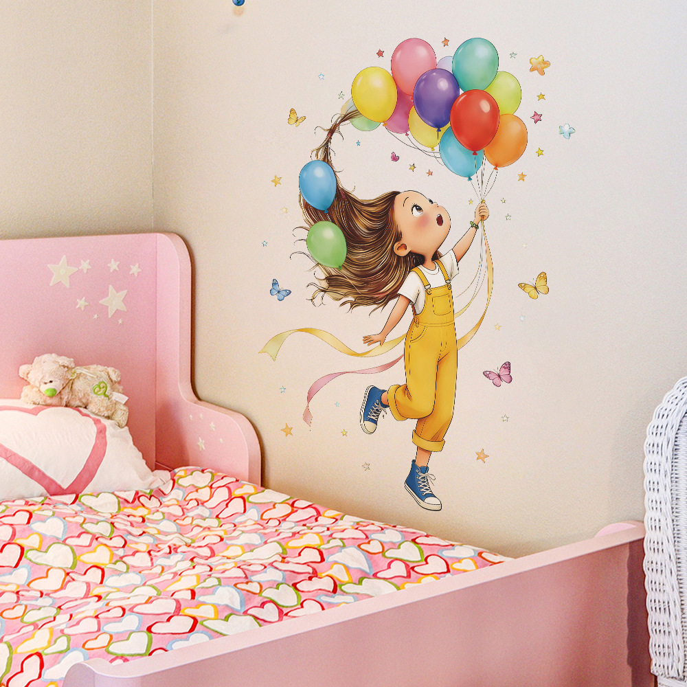 Karikatür Küçük Kız Balon Kele - Home Cinema Wall incelemesi ve fiyatı