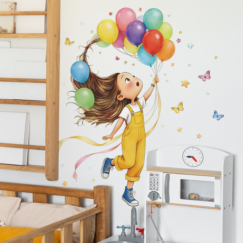 Karikatür Küçük Kız Balon Kele - Home Cinema Wall incelemesi ve fiyatı