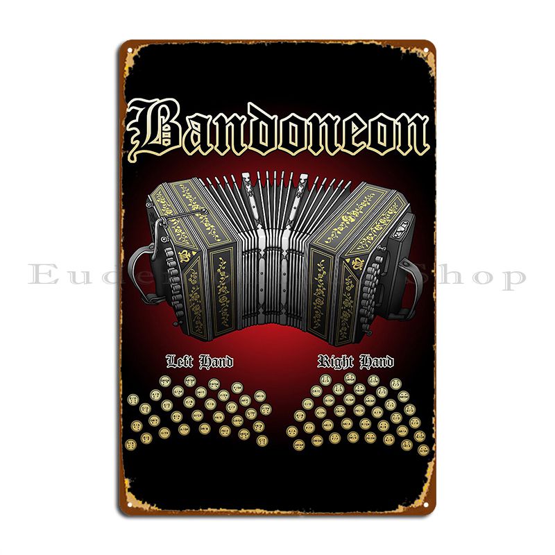 Bandoneon Metal Plak Posteri S - Home Cinema Wall Design incelemesi ve fiyatı