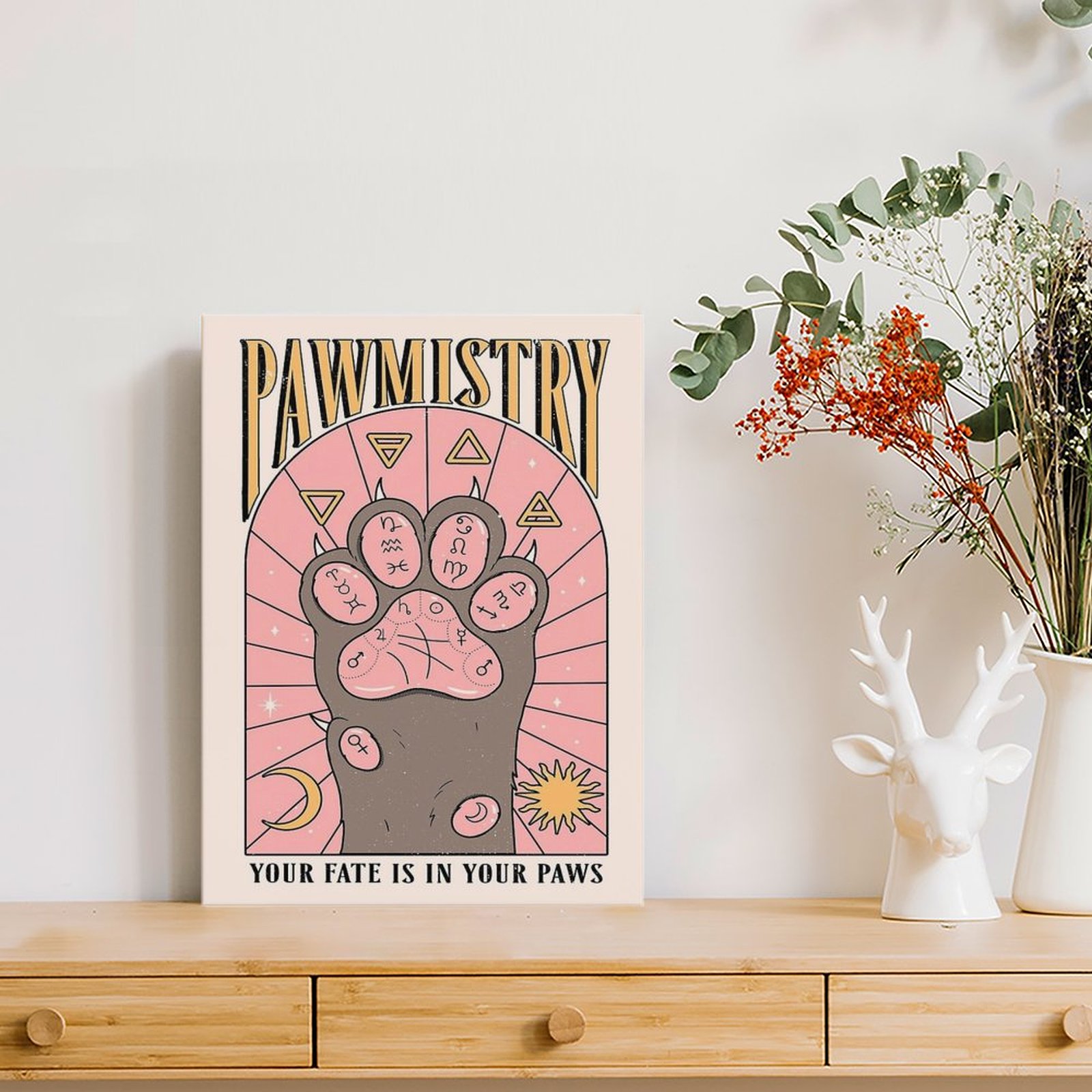 Pawmistry Tuval Boyama Posteri - Home Cinema Wall incelemesi ve fiyatı