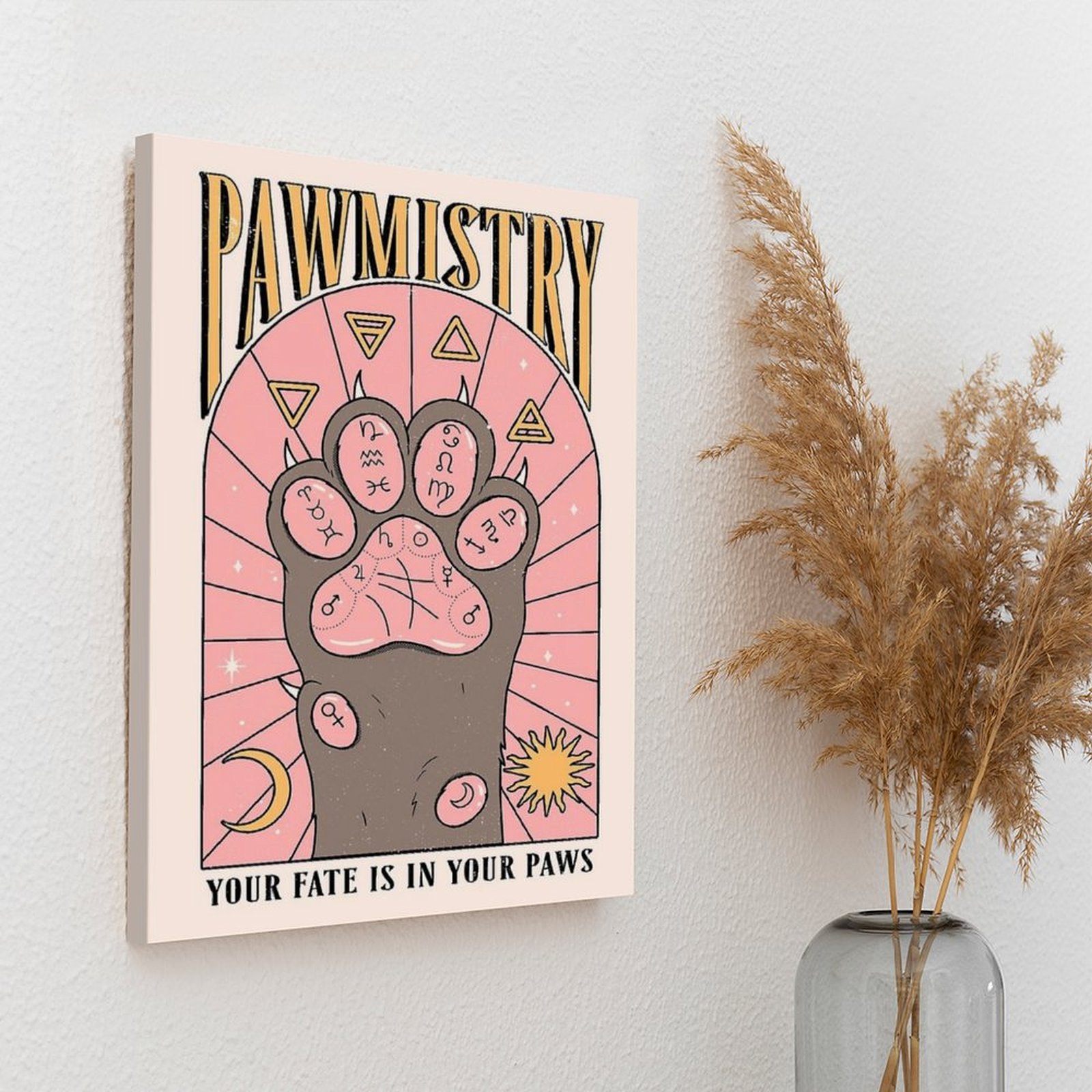 Pawmistry Tuval Boyama Posteri - Home Cinema Wall incelemesi ve fiyatı